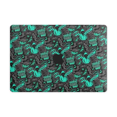 Skin Décalcomanie Vinyle Itsaskin Pour MacBook Pro 13" Retina Touch Bar - Vert Dark Marble Granite