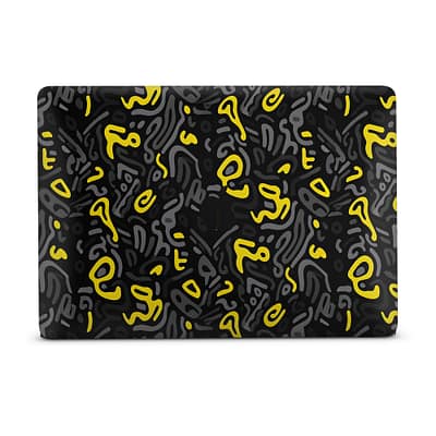 MacBook Air 13” 2018 Yellow Grooves Skin WrapitSkin