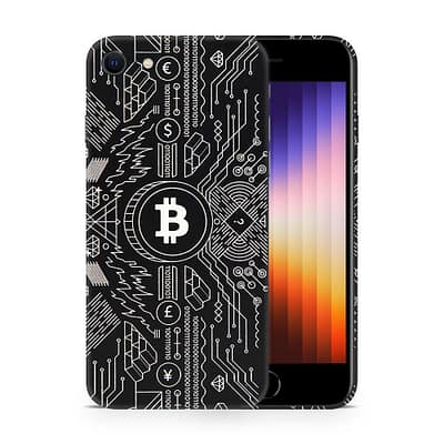 iPhone SE 2020 Bitcoin 3D Skin WrapitSkin