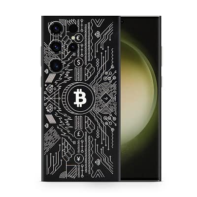 Galaxy S23 Ultra Bitcoin 3D Skin WrapitSkin