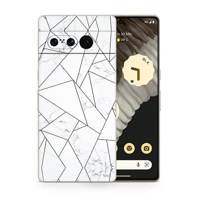 Pixel 7 Pro Marble Grid 3D Skin WrapitSkin