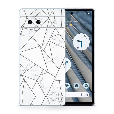 Pixel 7A Marble Grid 3D Skin WrapitSkin