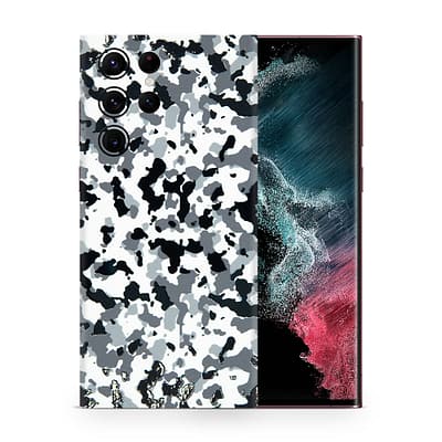 Galaxy S22 Ultra Snow Camo 3D Skin WrapitSkin