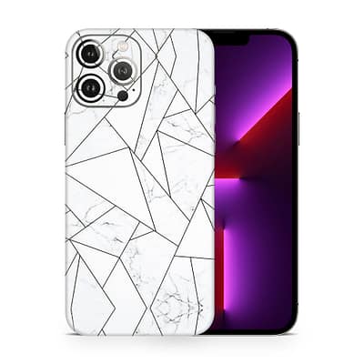 iPhone 13 Pro Max Marble Grid 3D Skin WrapitSkin