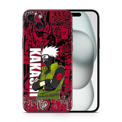 iPhone 15 Plus Kakashi Sensei 3D Skin WrapitSkin
