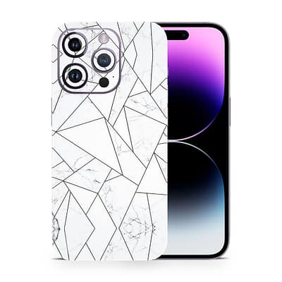 iPhone 14 Pro Max Marble Grid 3D Skin WrapitSkin