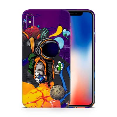 iPhone X Space Doodler 3D Skin WrapitSkin