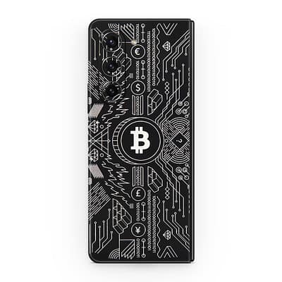 Galaxy Z Fold 5 Bitcoin 3D Skin WrapitSkin