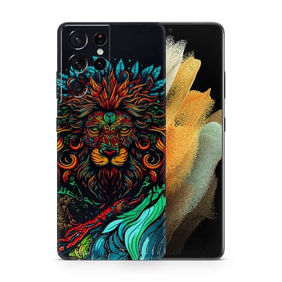 Galaxy S21 Ultra Fierce Lion 3D Skin WrapitSkin