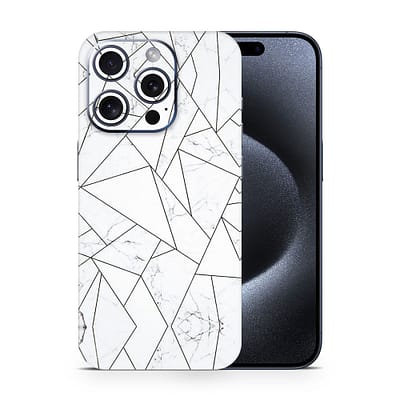 iPhone 15 Pro Marble Grid 3D Skin WrapitSkin
