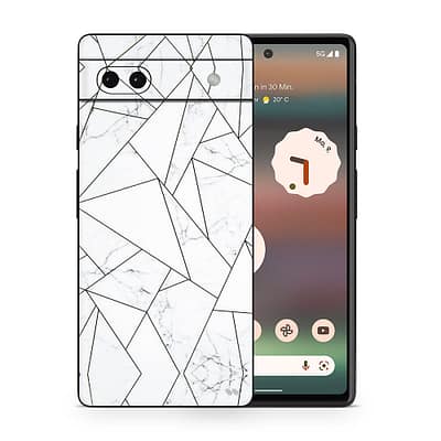 Pixel 6A Marble Grid 3D Skin WrapitSkin