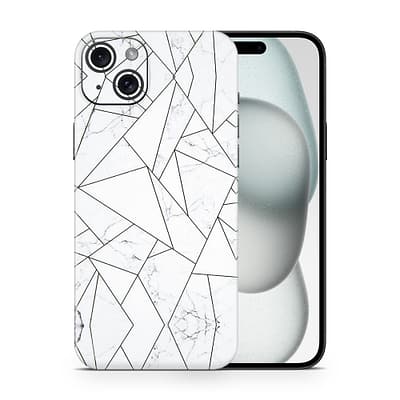 iPhone 15 Plus Marble Grid 3D Skin WrapitSkin