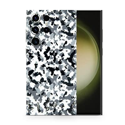 Galaxy S23 Ultra Snow Camo 3D Skin WrapitSkin