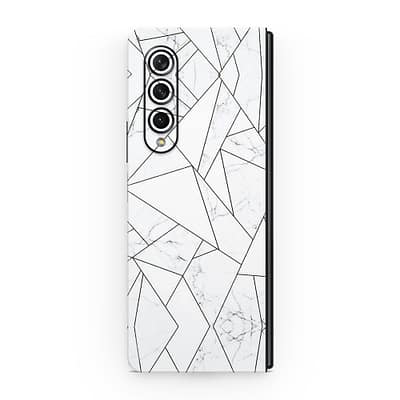Galaxy Z Fold 3 Marble Grid 3D Skin WrapitSkin