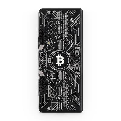 Galaxy Z Fold 3 Bitcoin 3D Skin WrapitSkin