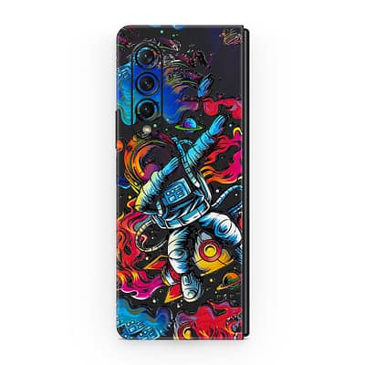 Galaxy Z Fold 3 Trippy Astronaut 3D Skin WrapitSkin