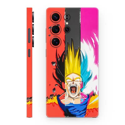 Galaxy S25 Ultra Angry Goku 3D Skin WrapitSkin