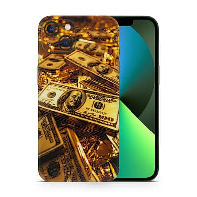 iPhone 13 Golden Dollar 3D Skin WrapitSkin