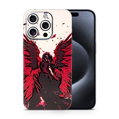 iPhone 15 Pro Crimson Angel 3D Skin WrapitSkin