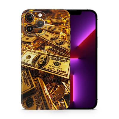 iPhone 13 Pro Golden Dollar 3D Skin WrapitSkin