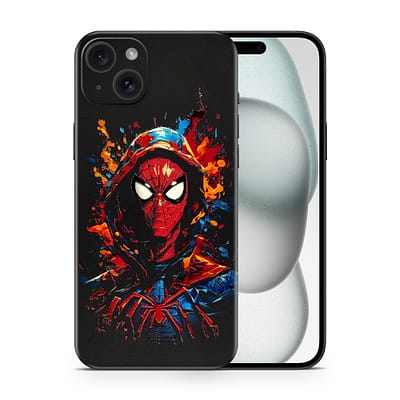 iPhone 15 SpiderMan Splash 3D Skin WrapitSkin