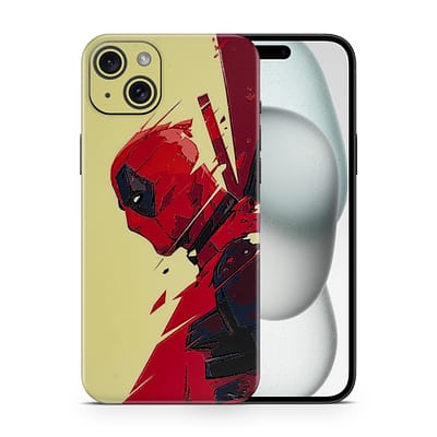 iPhone 15 Plus Deadpool Art 3D Skin WrapitSkin