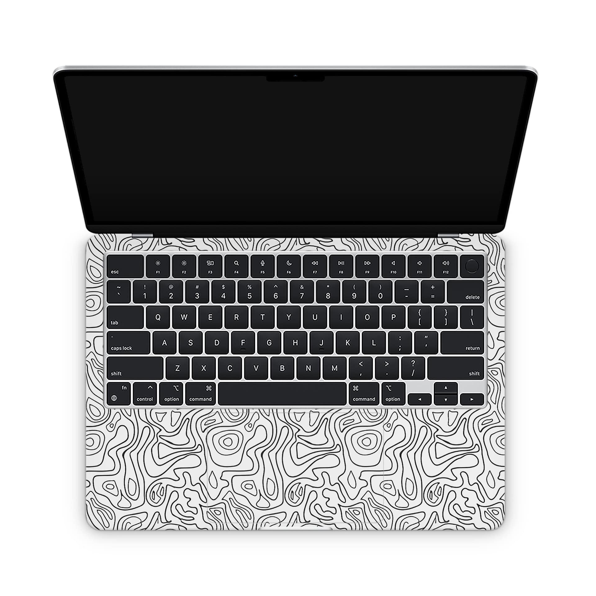 Macbook air 13. 6'' m2 2022 white contour skin | wrapitskin